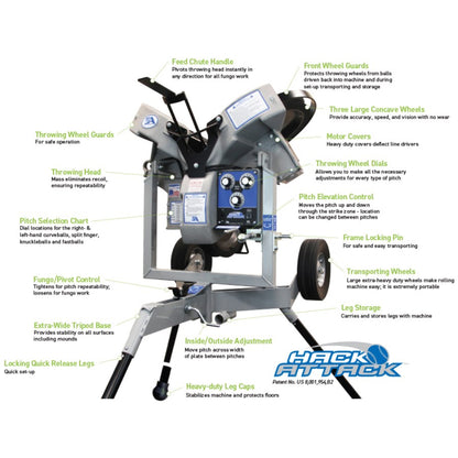 Sports Attack 1281-3288-1 Baseball Hack Attack Pitching Machine