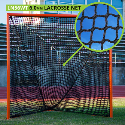 6MM Knotless Weather Treated Official Size Lacrosse Net (Pair)