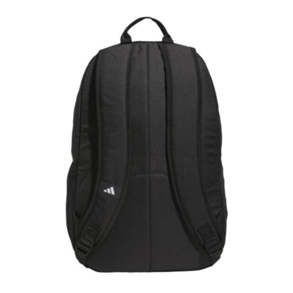 Black backpack with Adidas logo on a white background
