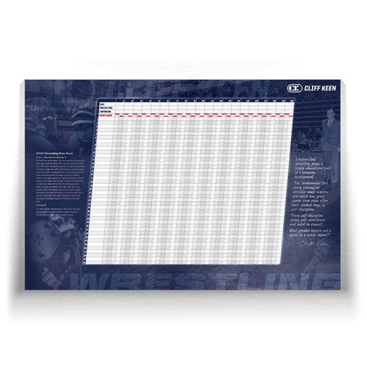 Cliff Keen Wrestling Weight Chart Double Sided 24" X 36"