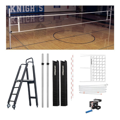 Porter Powr-Rib II 3" Competition Plus Volleyball Package W/ Judge's Stand