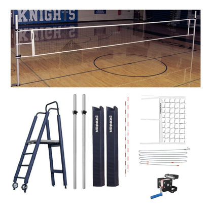 Porter Powr-Rib II 3" Competition Plus Volleyball Package W/ Judge's Stand