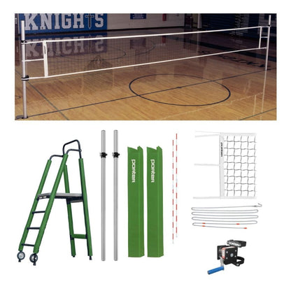 Porter Powr-Rib II 3" Competition Plus Volleyball Package W/ Judge's Stand