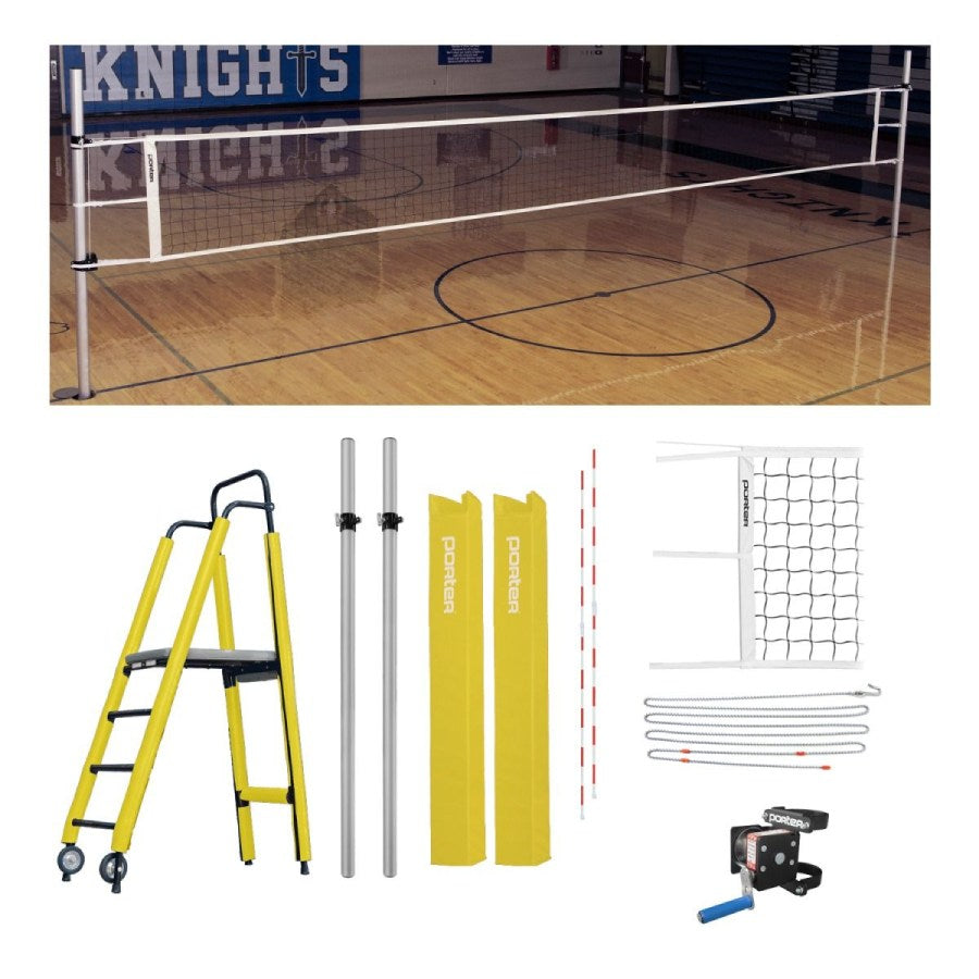 Porter Powr-Rib II 3.5" Competition Plus Volleyball Package W/ Judge's Stand