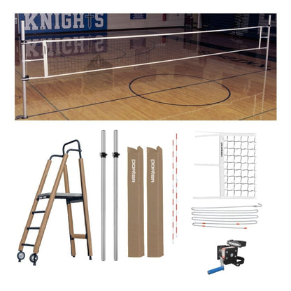 Porter Powr-Rib II 3.5" Competition Plus Volleyball Package W/ Judge's Stand