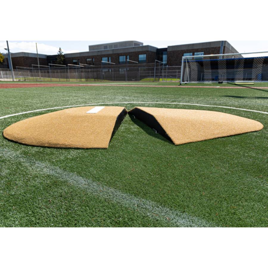 Portolite TPM9550 High School 10" Two-Piece Baseball Game Pitching Mound - 10"H x 11'3"L x 7'7"W