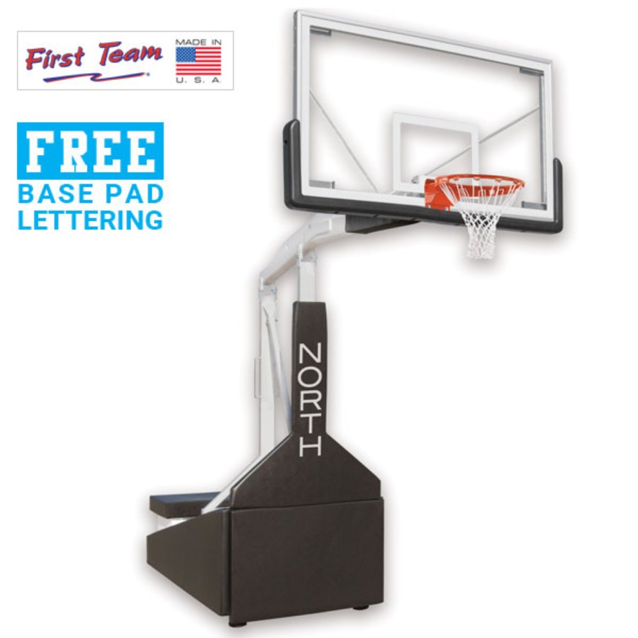 Tempest Triumph Portable Basketball System 42" x 72" Temp. Glass Backboard