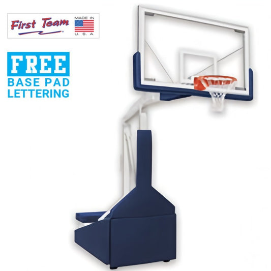 Tempest Triumph-FL Portable Basketball System 42" x 72" Temp. Glass Backboard