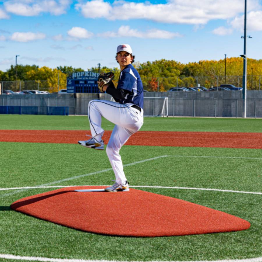 Portolite 8125 High School 8" One-Piece Baseball Game Pitching Mound - 8"H x 10'5"L x 7'W