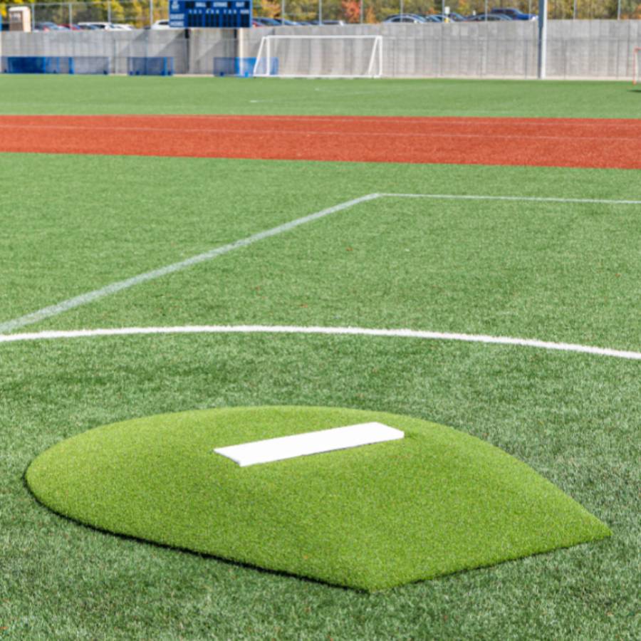 Portolite 7363 Youth 6" Oversized Stride Off One-Piece Baseball Game Pitching Mound - 6"H x 6'L x 5'W