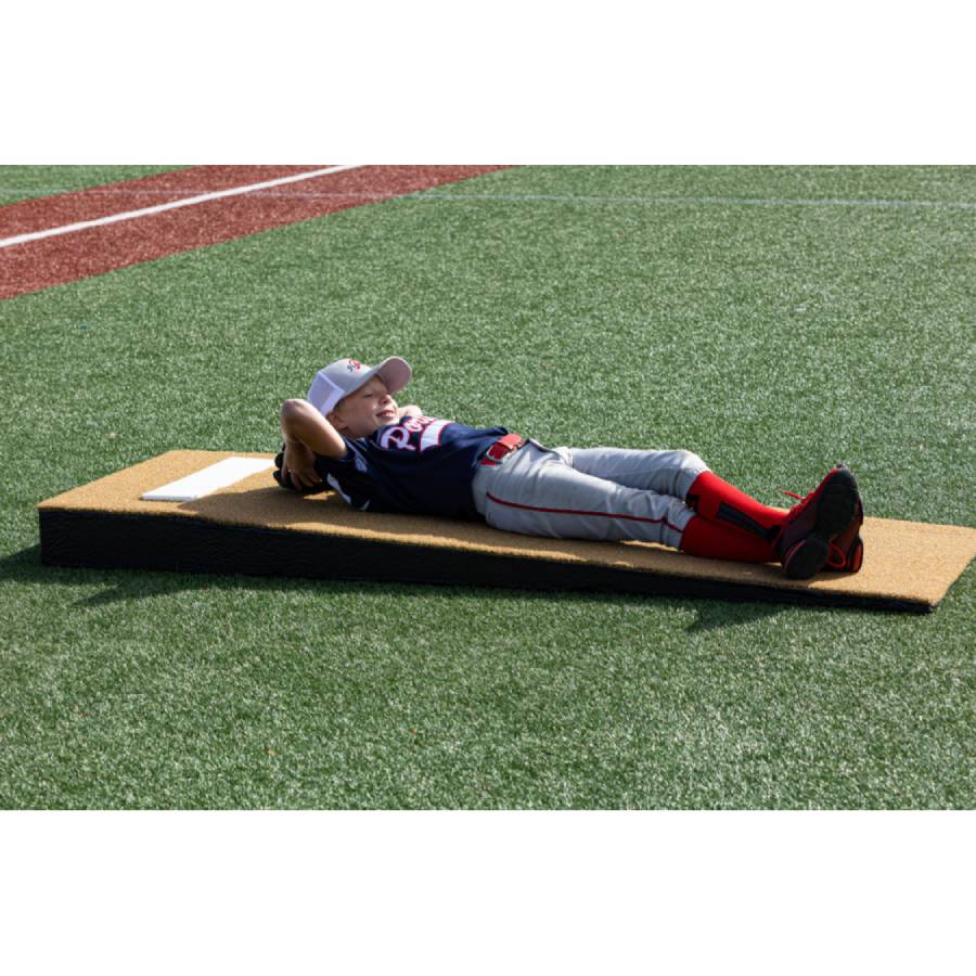 Portolite 8030 Youth Junior One-Piece Baseball Practice Pitching Mound - 6"H x 6'8"L x 2'6"W