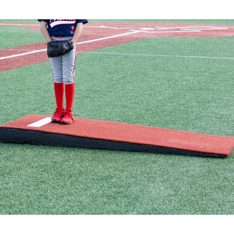 Portolite 8030 Youth Junior One-Piece Baseball Practice Pitching Mound - 6"H x 6'8"L x 2'6"W