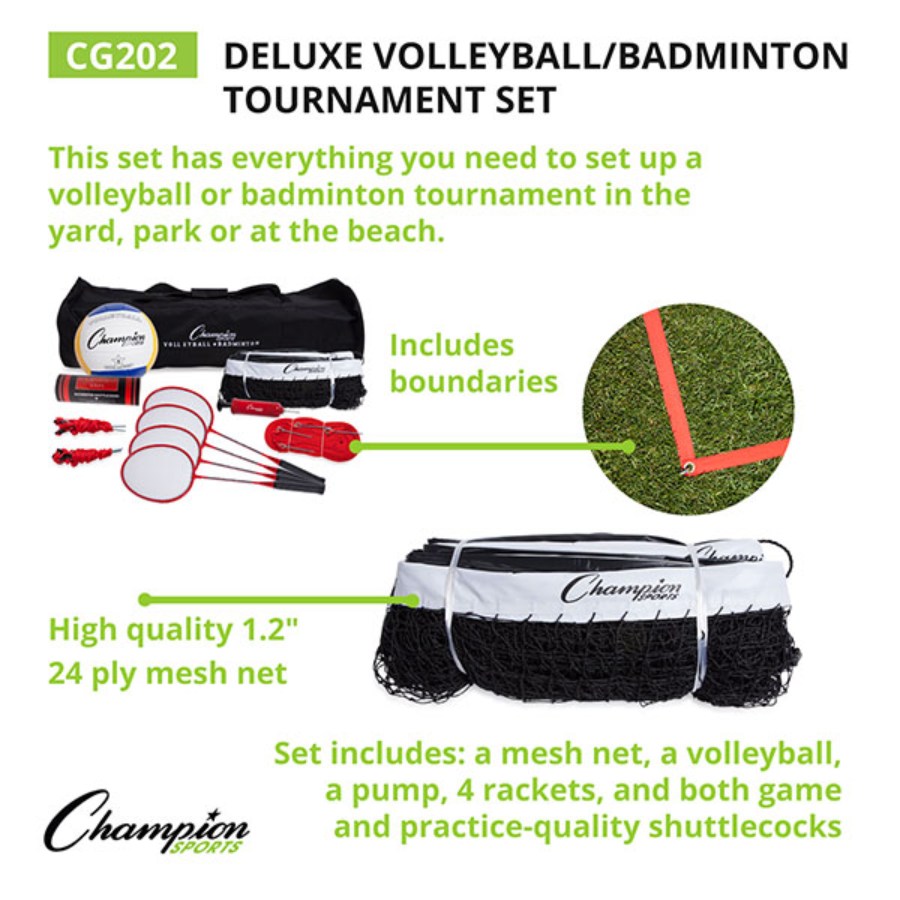 CG202 Tournament Series Volleyball/Badminton Set