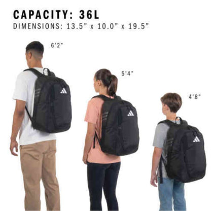 Adidas Stadium 4 Backpack - 13"L x 10"W x 19.5"H
