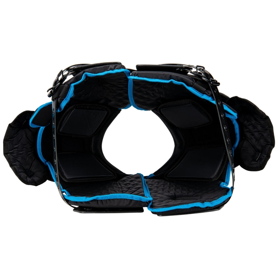 Interior view of the Champro Python Skill pads displaying the 1/2 inch thick air management lining for advanced impact absorption and ventilation.
