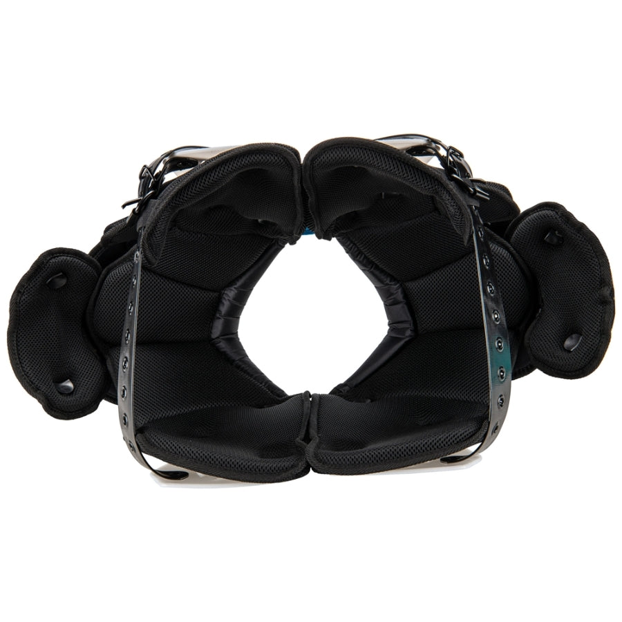 Interior view of the Champro Falcon Lineman pads displaying the 5/8 inch thick closed-cell foam lining engineered for impact absorption and breathability.