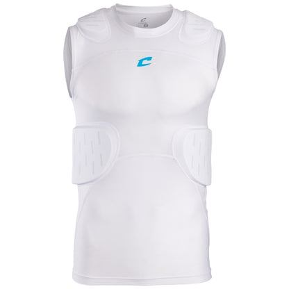 Front view of the Champro Formation Compression Jersey highlighting the sleeveless tank top cut and integrated low-profile shoulder padding.