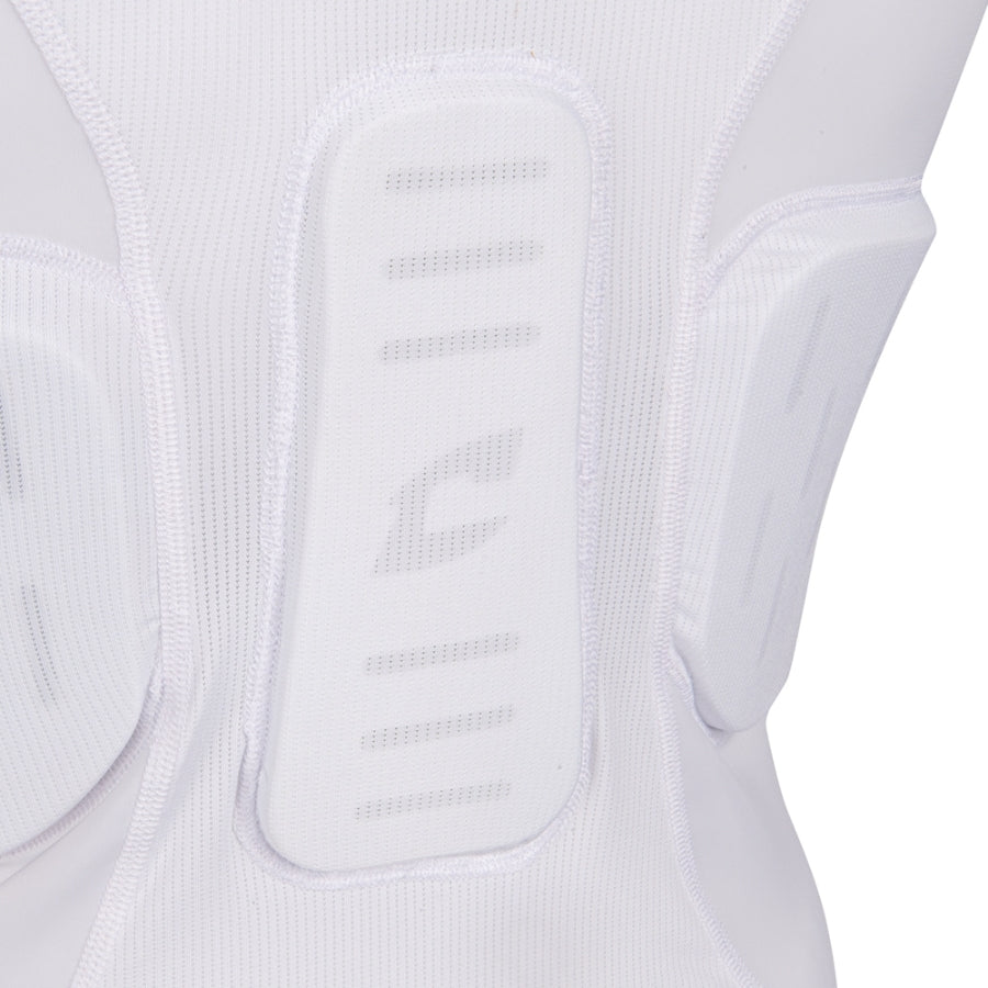 Close-up detail of the perforated holes within the integrated padding designed to provide maximum breathability and airflow during intense gameplay.