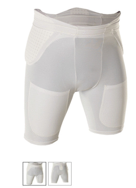 Adams 655 5 Pocket Padded Football Girdle With High Rise Sewn In Pads Small