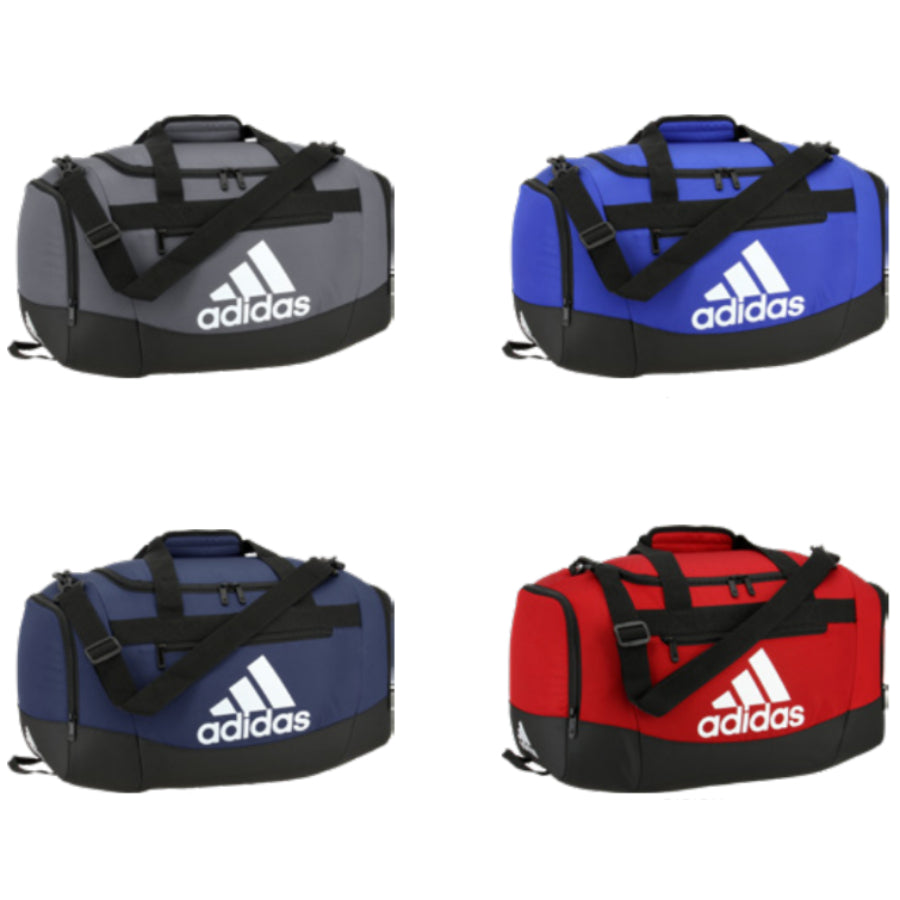 Adidas Defender IV Small Duffel Bag - 20.5"L x 11"W x 11.75"H Black/White