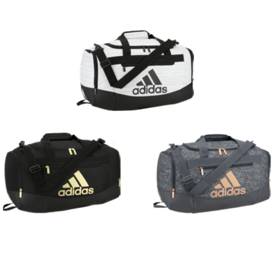 Adidas Defender IV Small Duffel Bag - 20.5"L x 11"W x 11.75"H Black/White