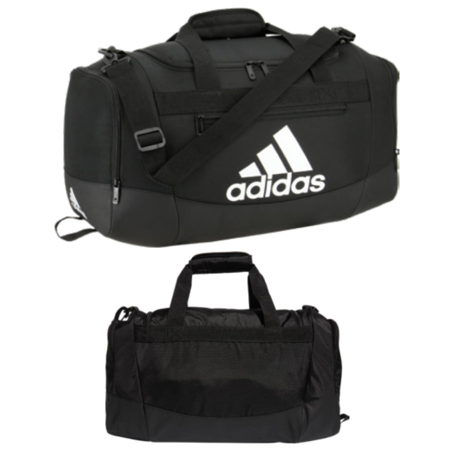 Adidas Defender IV Small Duffel Bag - 20.5"L x 11"W x 11.75"H Black/White