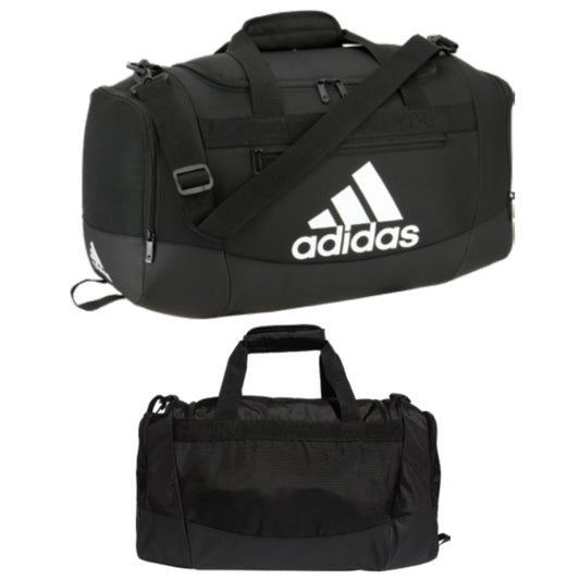 Adidas Defender IV Small Duffel Bag - 20.5"L x 11"W x 11.75"H Black/White