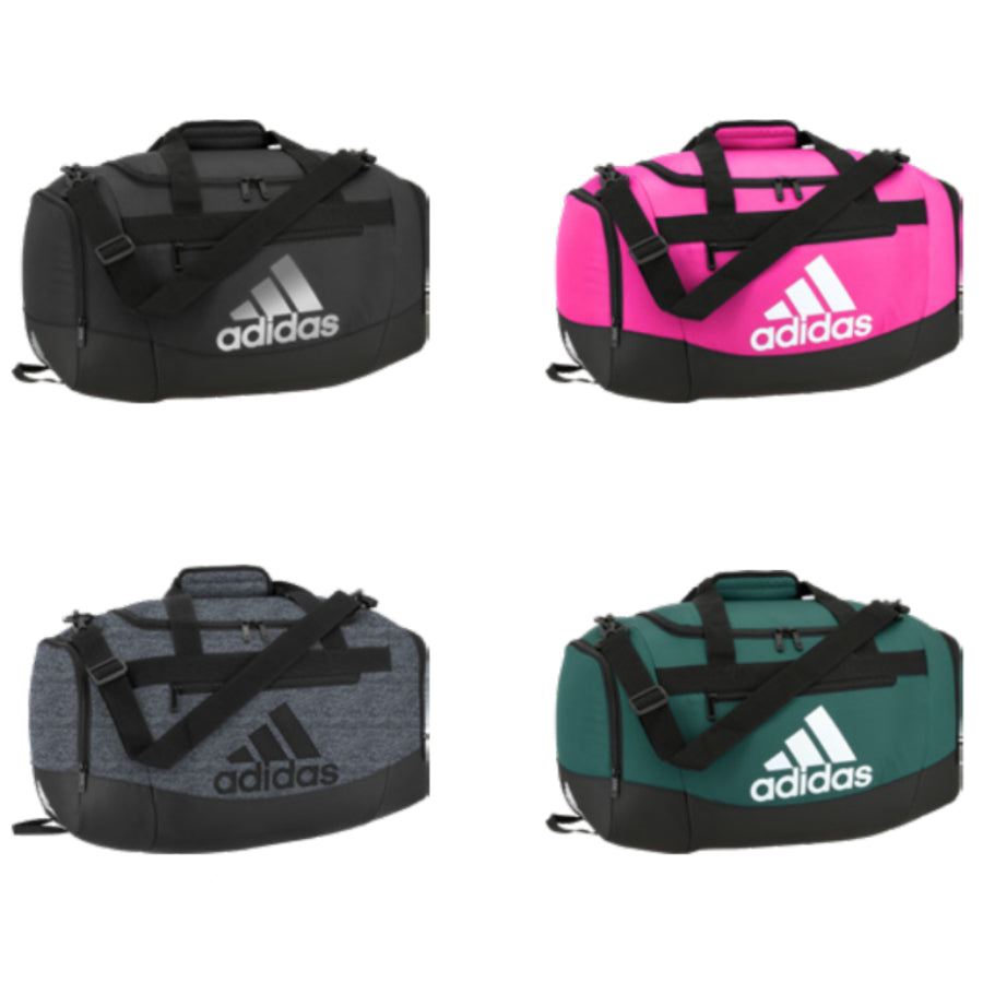 Adidas Defender IV Small Duffel Bag - 20.5"L x 11"W x 11.75"H Black/White