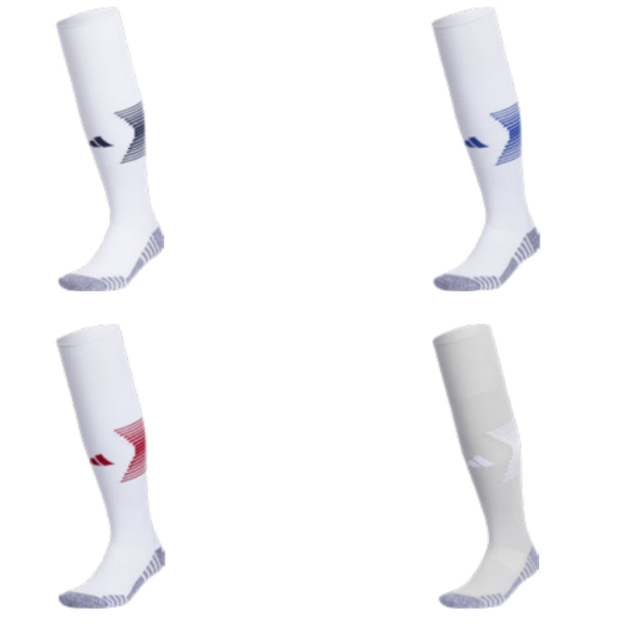 Adidas Team Speed 4 Soccer OTC Sock (Pair) Small / White/Black