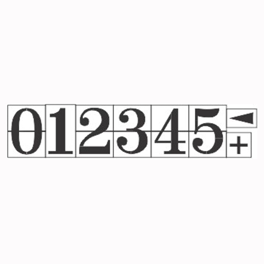 Stencils - 6' Pro Style Number Kit 1/8" - 6' X 4'