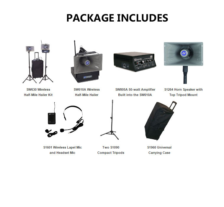 Amplivox Wireless Half Mile Hailer Kit