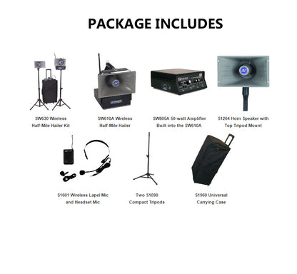 Amplivox Wireless Half Mile Hailer Kit