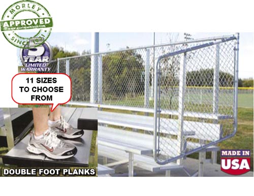 Preffered Stationary Aluminum Bleachers 15 Feet / 2 Row