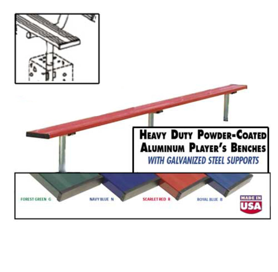 Powder Coated Inground Aluminum Bench Without Backrest