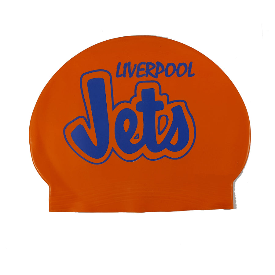Custom 30 Gram Latex Swim Cap - 1 Color Logo White
