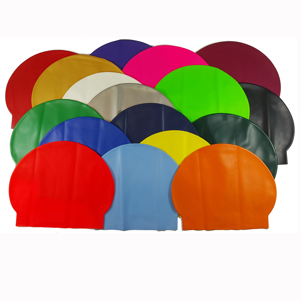 Custom 30 Gram Latex Swim Cap - 1 Color Logo White