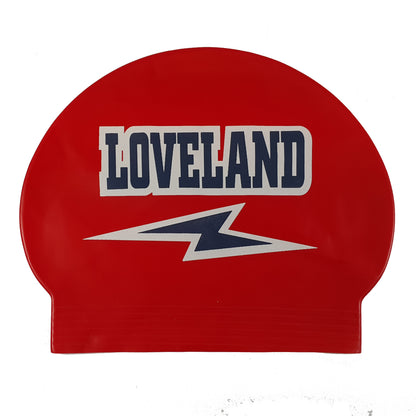Custom 30 Gram Latex Swim Cap - 2 Color Logo White