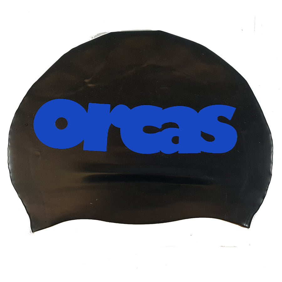 Custom Silicone Swim Cap - 1 Color Logo White