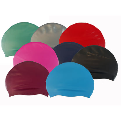 Custom Silicone Swim Cap - 2 Color Logo White