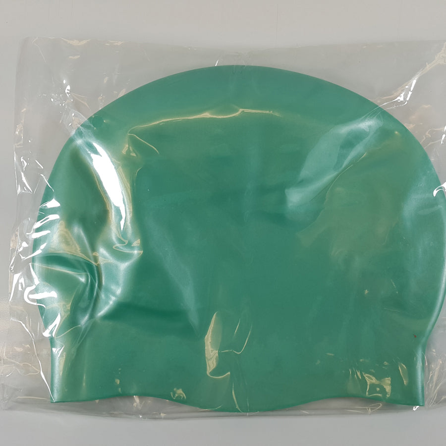 Custom Silicone Swim Cap - 2 Color Logo White