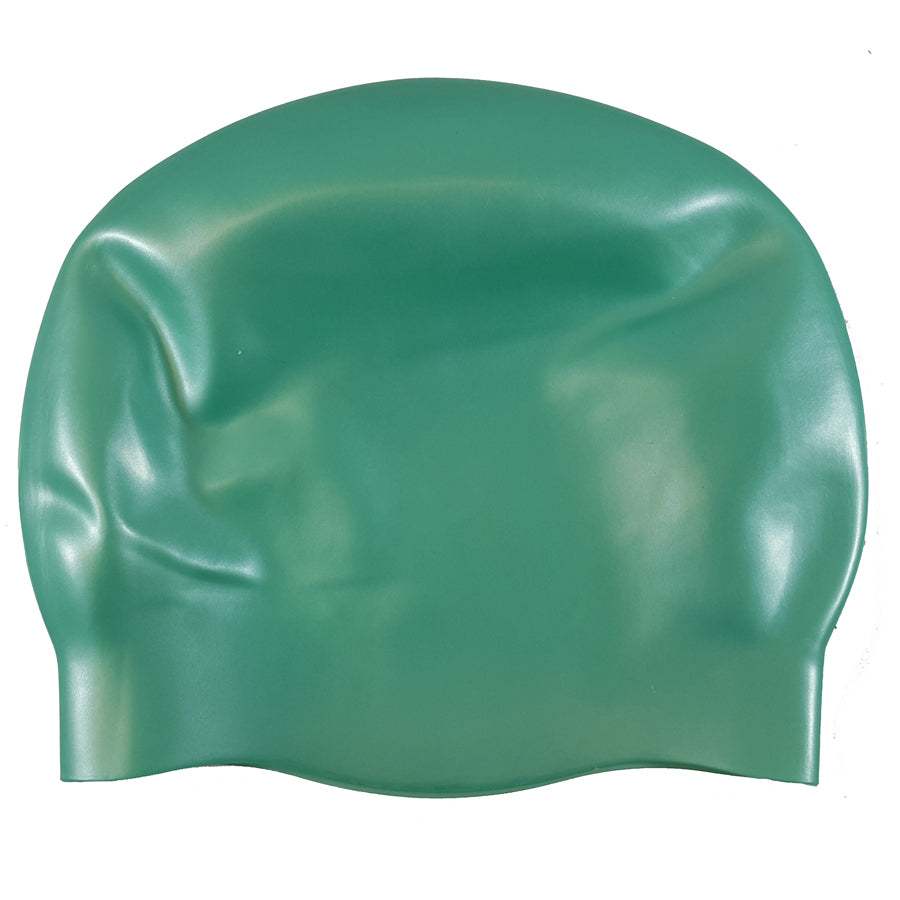 Custom Silicone Swim Cap - 2 Color Logo White