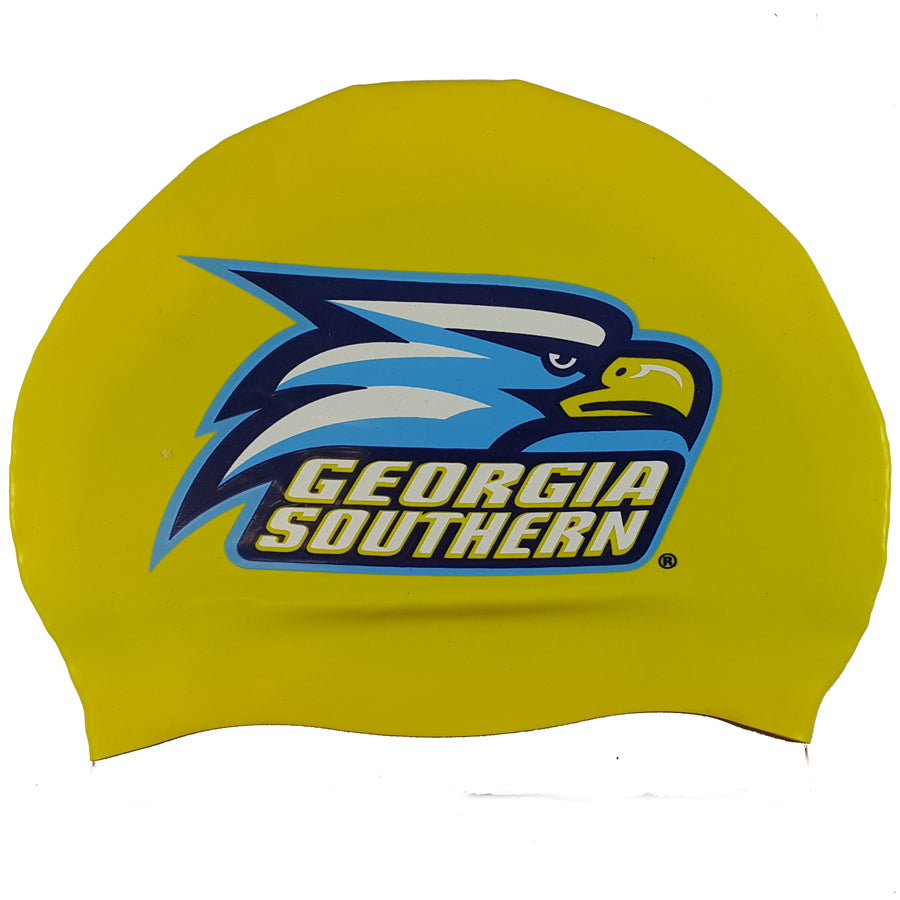 Custom Silicone Swim Cap - 3 Color Logo White