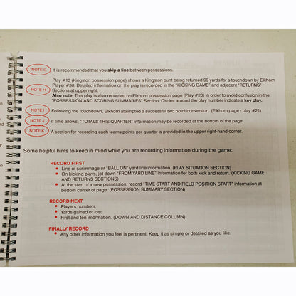 Big Red Football Stat Book 12 Games