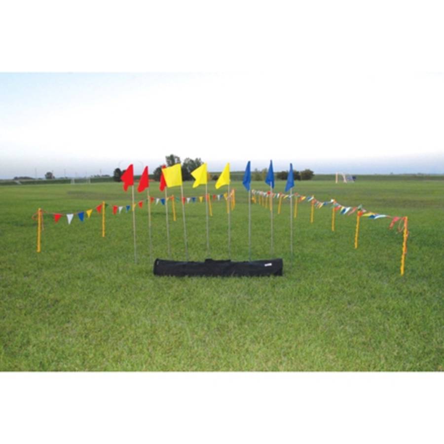 Complete Cross Country Kit  shows finish line chute and directional flags