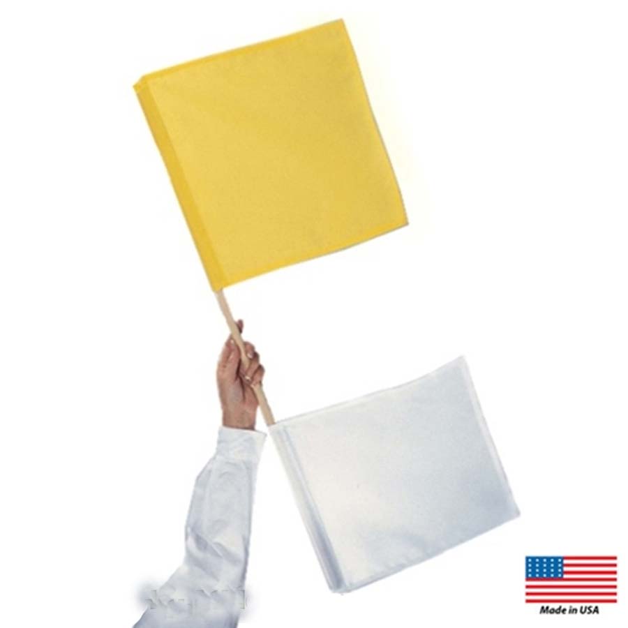 Yellow / White Umpires Flags