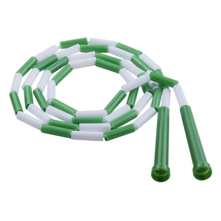 Plastic Segmented Jump Rope 6" PLASTIC SEGMENTED JUMP ROPE GREEN/WHITE