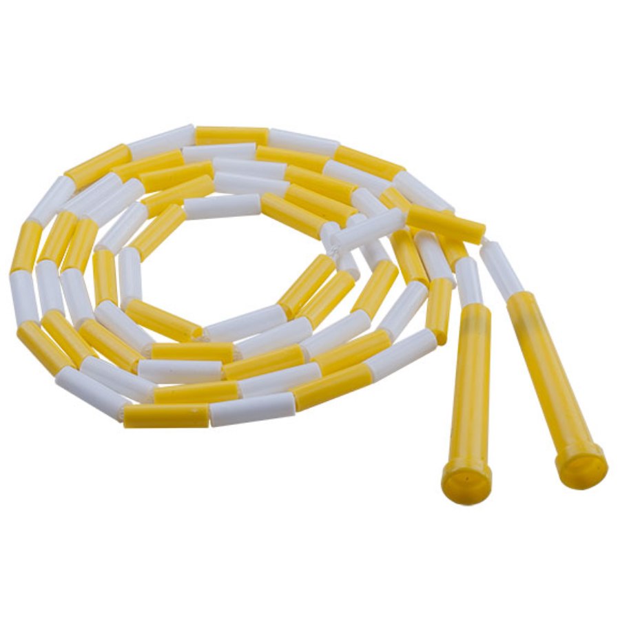 Plastic Segmented Jump Rope 8' PLASTIC SEGMENTED JUMP ROPE YELLOW/WHITE