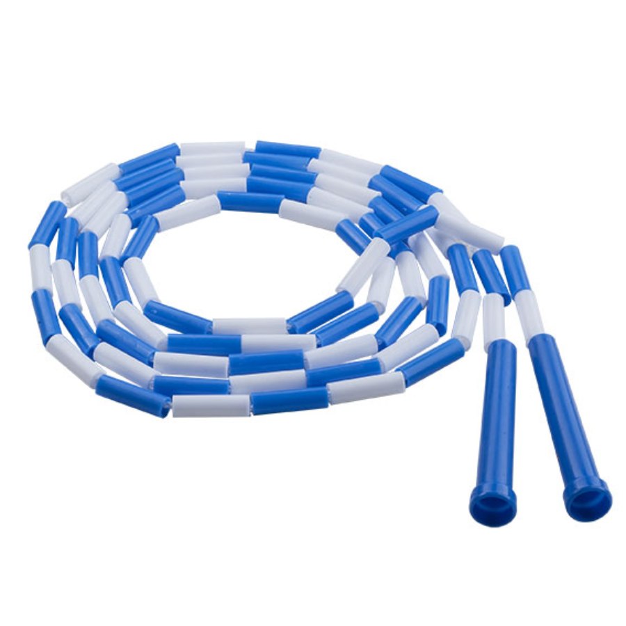 Plastic Segmented Jump Rope 9' PLASTIC SEGMENTED JUMP ROPE BLUE/WHITE