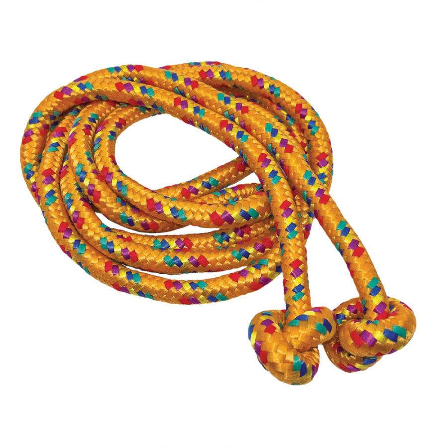 Nylon Braided Jump Rope With Knotted Handles