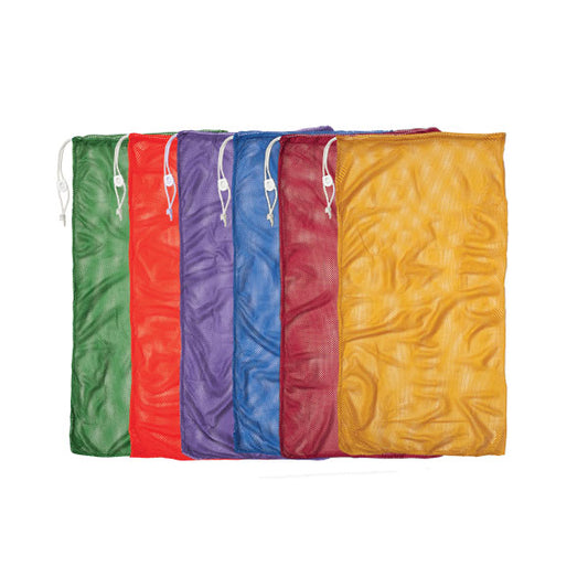 24" x 48" Heavy Duty Mesh Draw String Bags Rainbow Set of 6